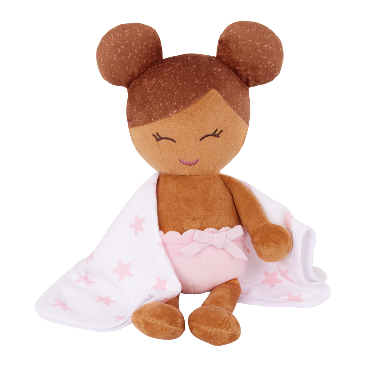 LullaBaby pluche badpop meisje 36 cm met lichtbruin haar