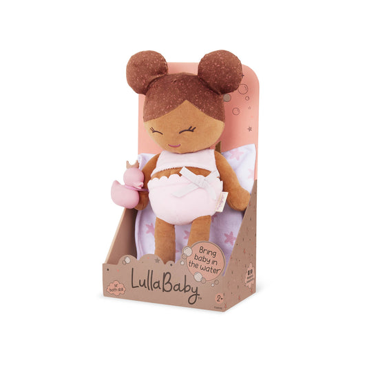 LullaBaby pluche badpop meisje 36 cm met lichtbruin haar