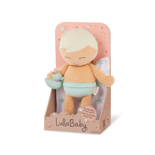 LullaBaby pluche badpop jongen 36 cm met blond haar