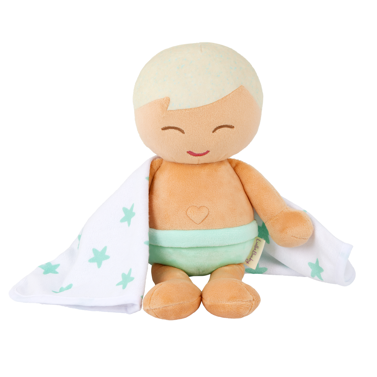 LullaBaby pluche badpop jongen 36 cm met blond haar