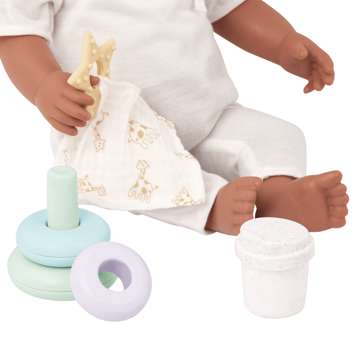 LullaBaby verzorgingsset voor poppen met luier en fopspeen