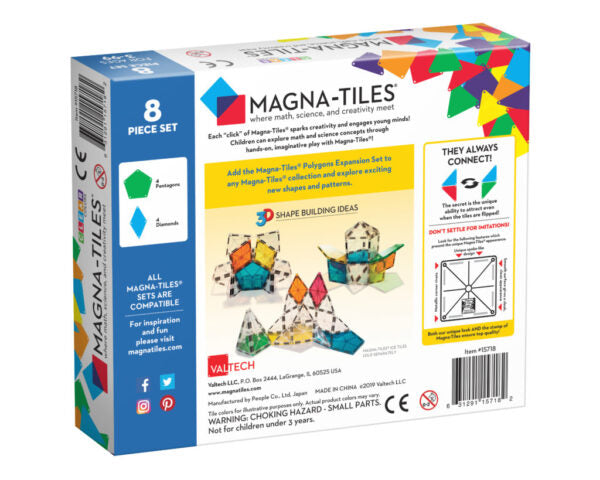 MagnaTiles Polygons uitbreidingsset 8 stuks