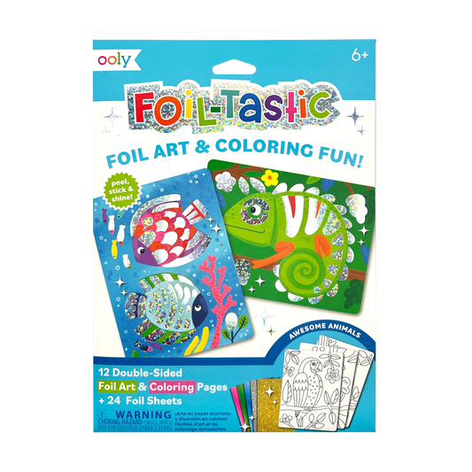 Ooly - Foil-tastic Awesome Animals - Folie- en kleurset dieren
