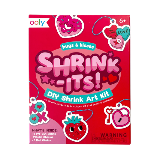 Ooly - Mini Shrink-Its Hugs & Kisses - Krimpfolie knutselset 5 bedeltjes