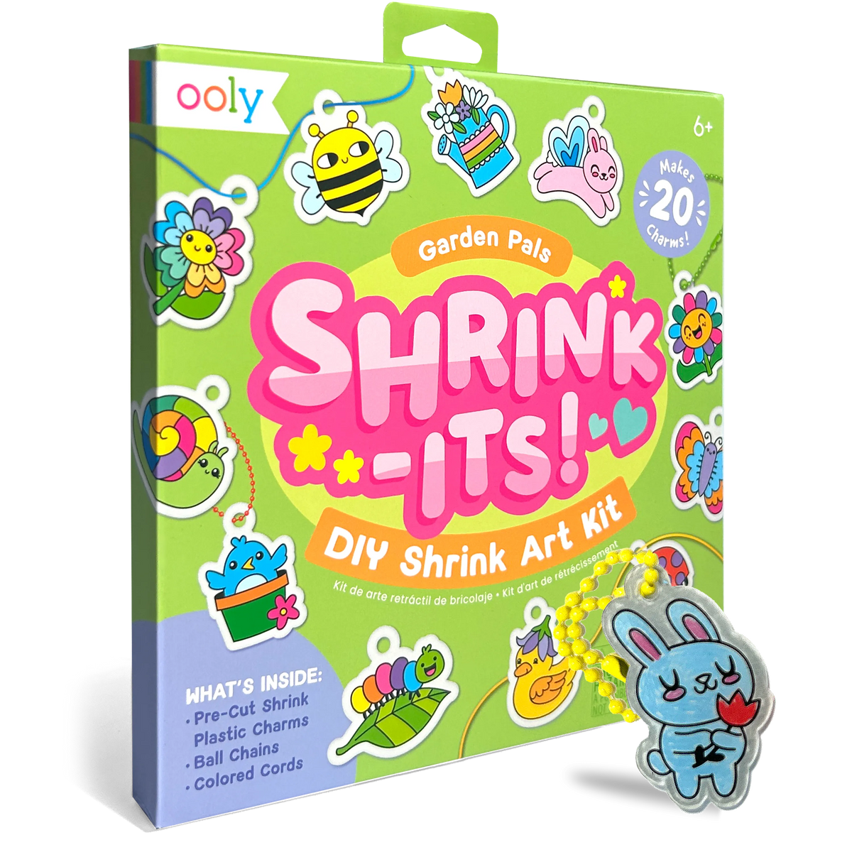 Ooly - Shrink-Its Garden Pals - Krimpfolie knutselset 20 bedeltjes