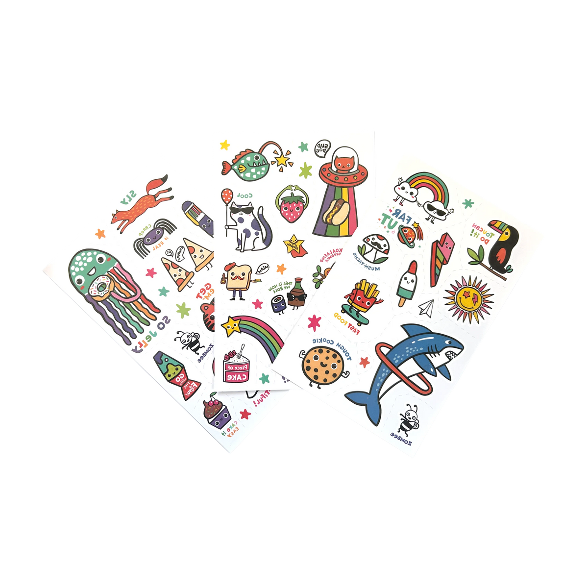 Ooly - Tattoo Palooza Glow Bright & Funny - Glow in the dark tattoos 3 vellen