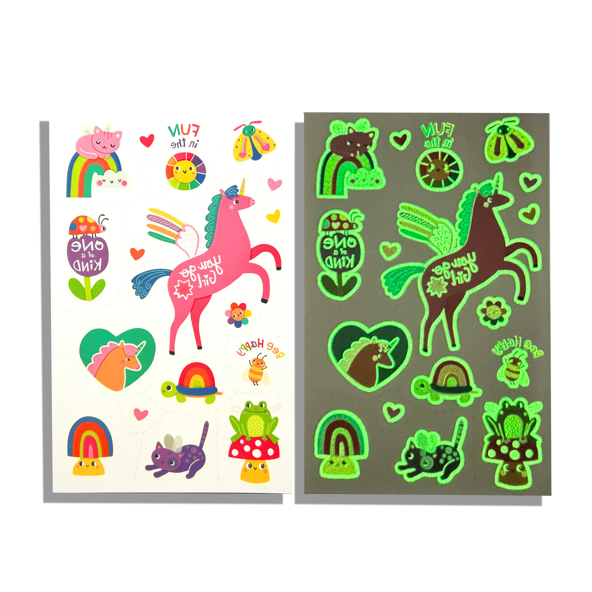 Ooly - Tattoo Palooza Glow Magic Moonbeams - Glow in the dark tattoos 3 vellen