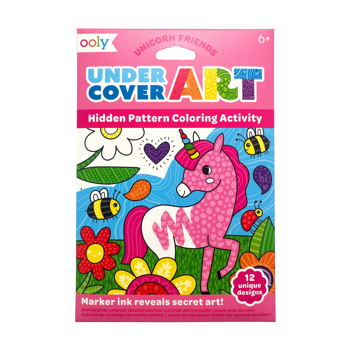 Ooly - Undercover Art Unicorn Friends - Kleurkaarten met verborgen patronen 12st.