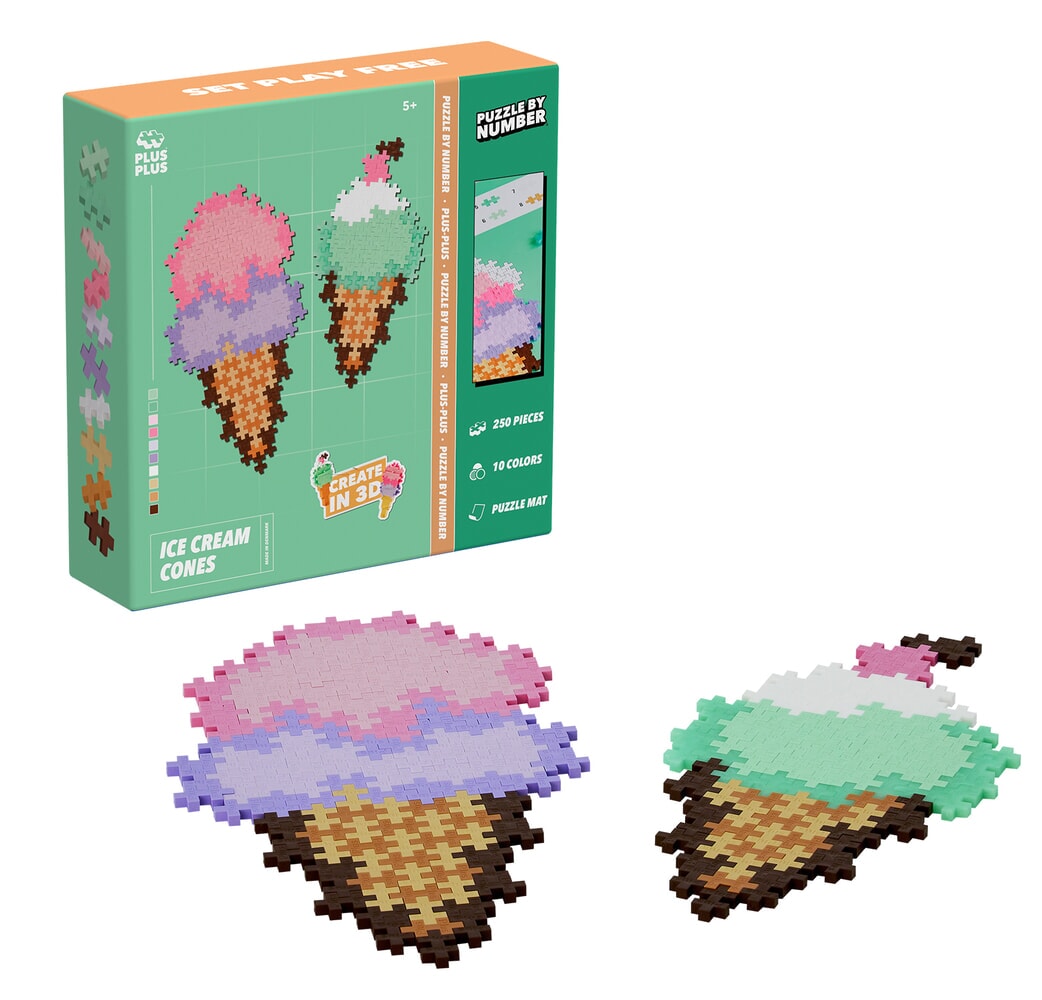 PlusPlus - Puzzle by number Ice cream - 250st.