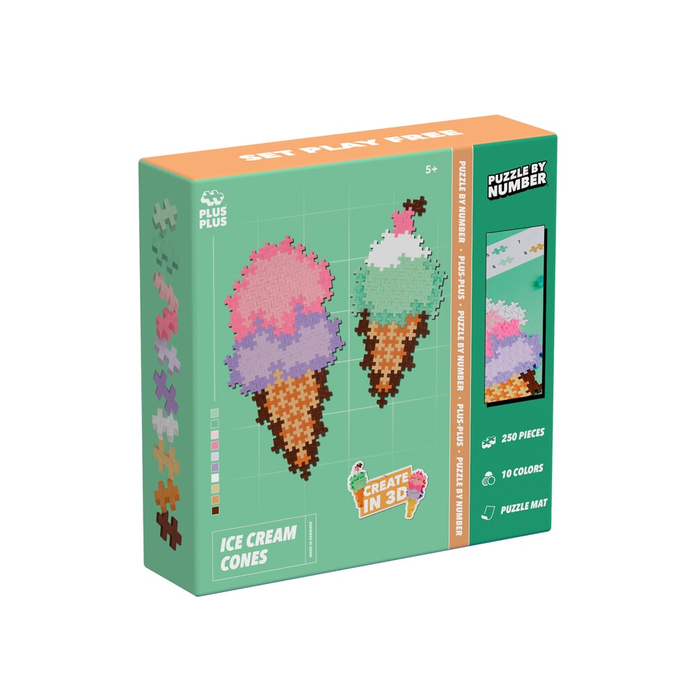 PlusPlus - Puzzle by number Ice cream - 250st.