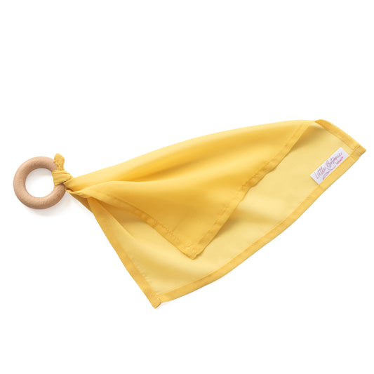 Little Botanic | Playcycle speeldoek klein met ring | geel 30cm