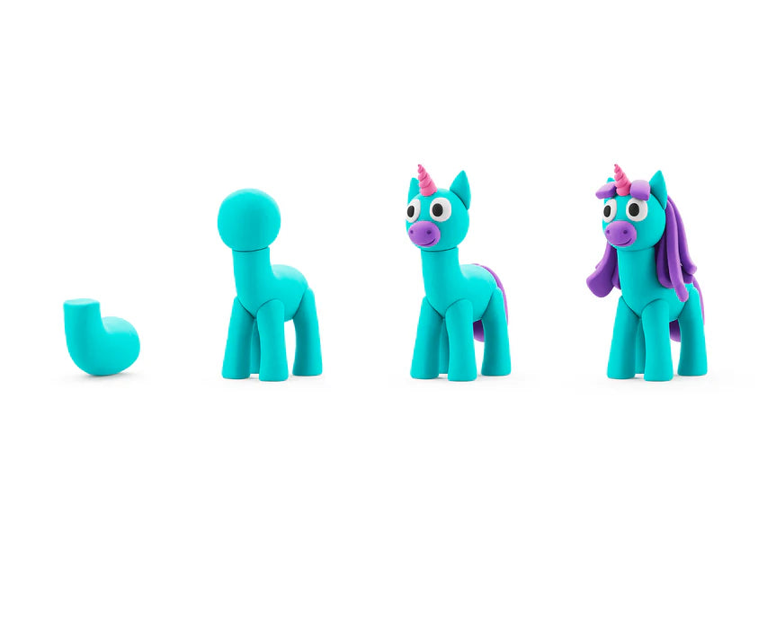 Heyclay - Rainbow unicorn rainy - 3 potjes