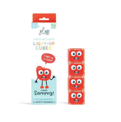 GloPals - Light up cubes - Sammy - Rood -  4st.