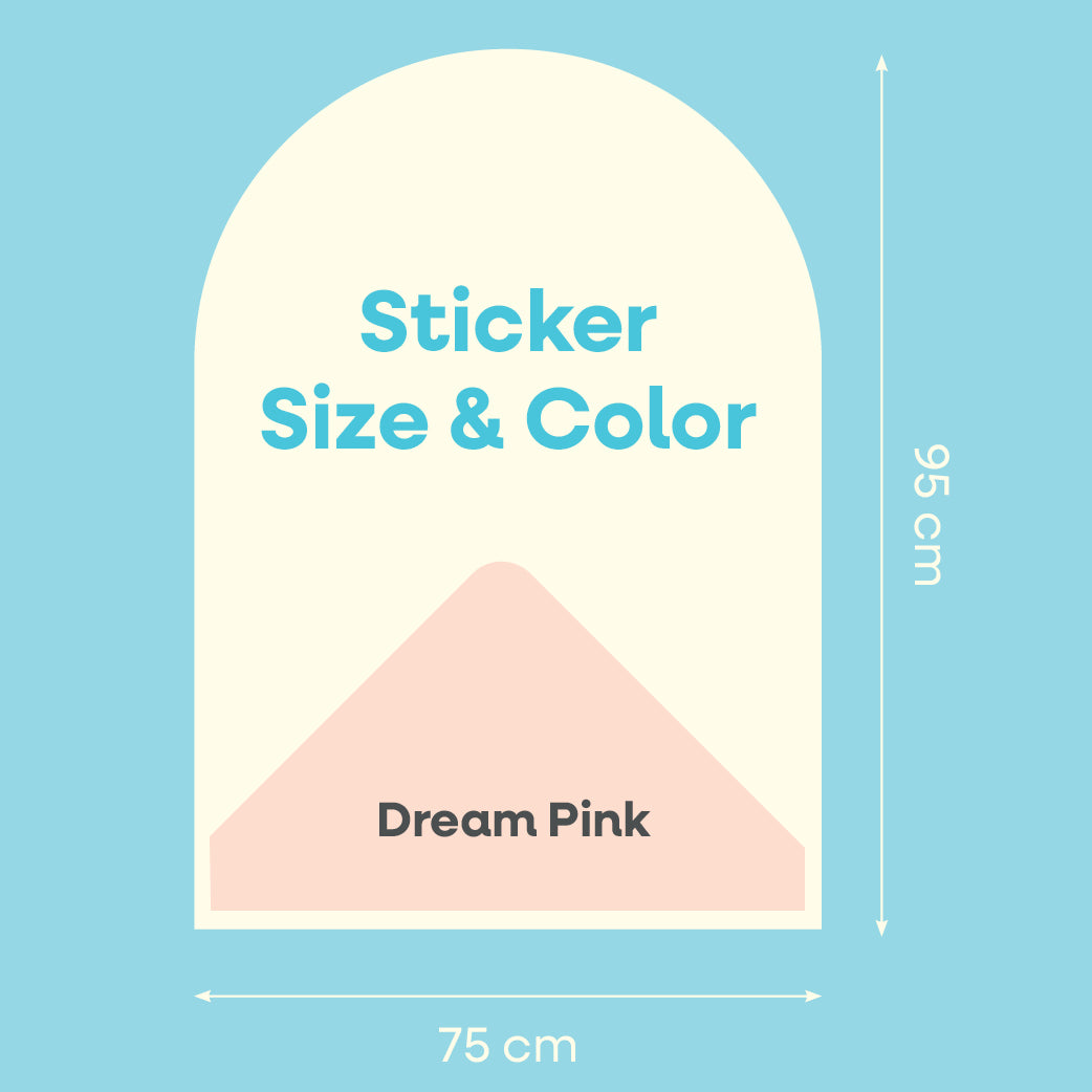 Cleverclixx Magnetische Muursticker 95x75 cm | Dream Pink