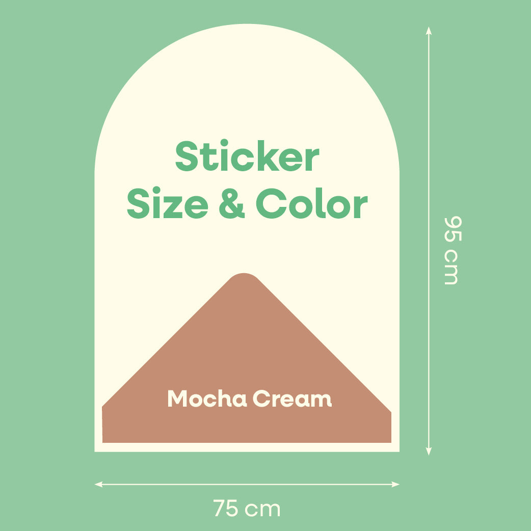 Cleverclixx Magnetische Muursticker 95x75 cm | Mocha Cream