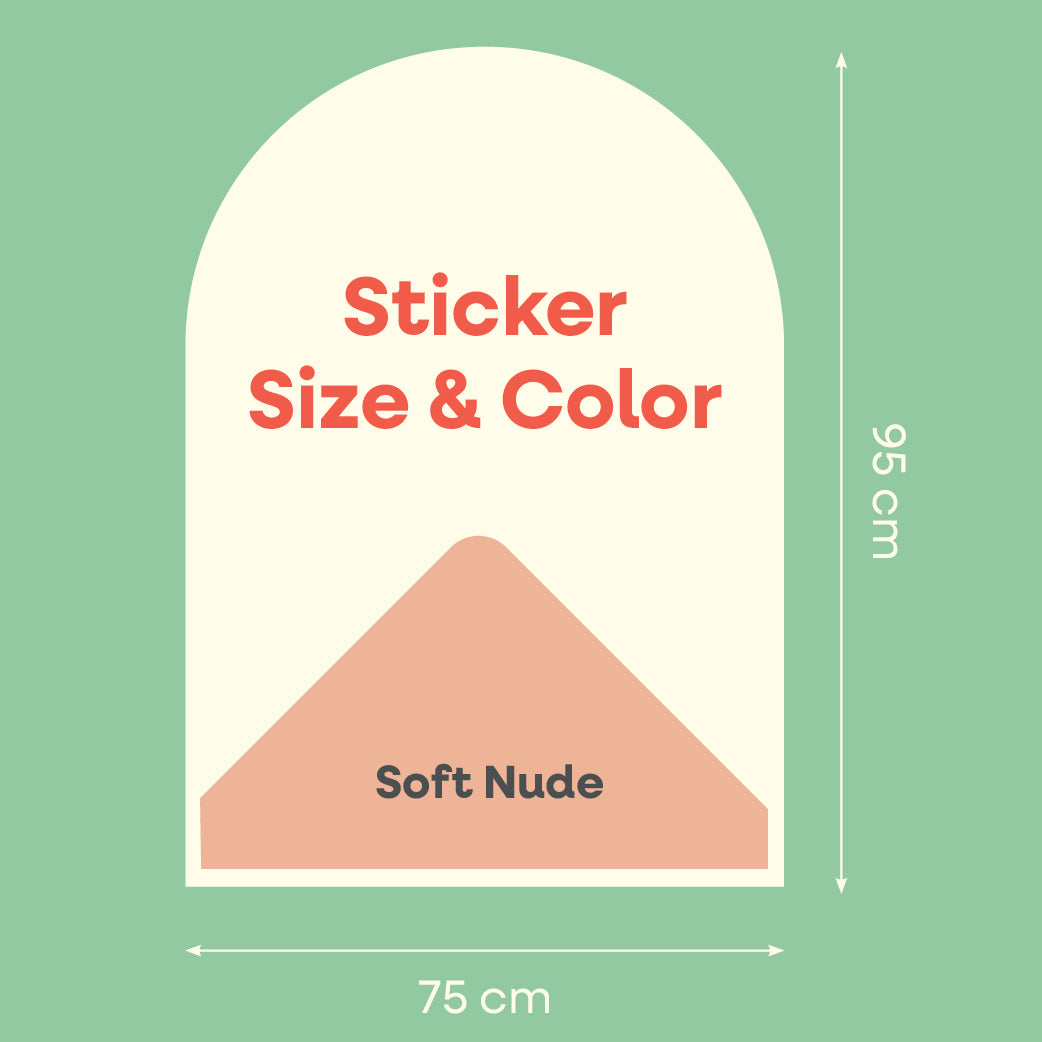 Cleverclixx Magnetische Muursticker 95x75 cm | Soft Nude