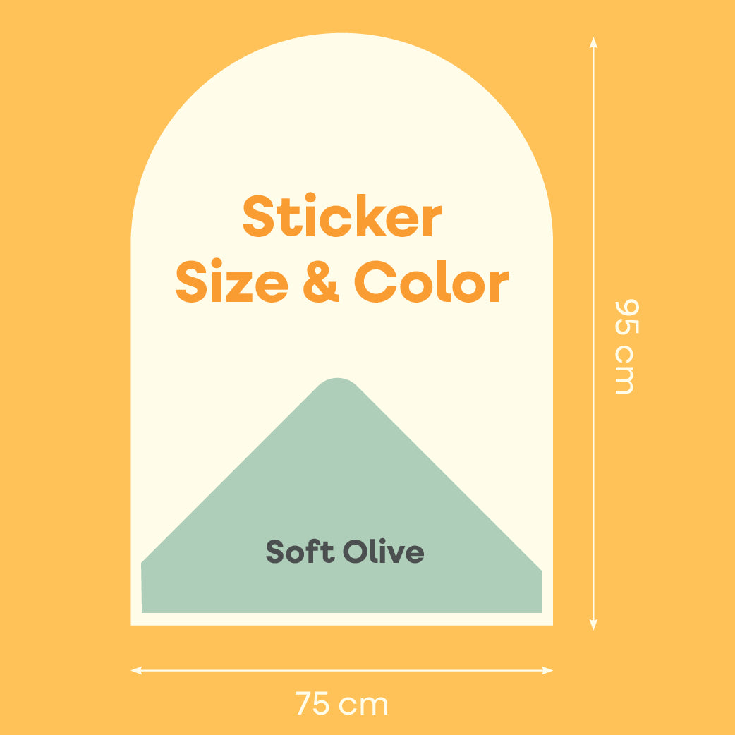 Cleverclixx Magnetische Muursticker 95x75 cm | Soft Olive
