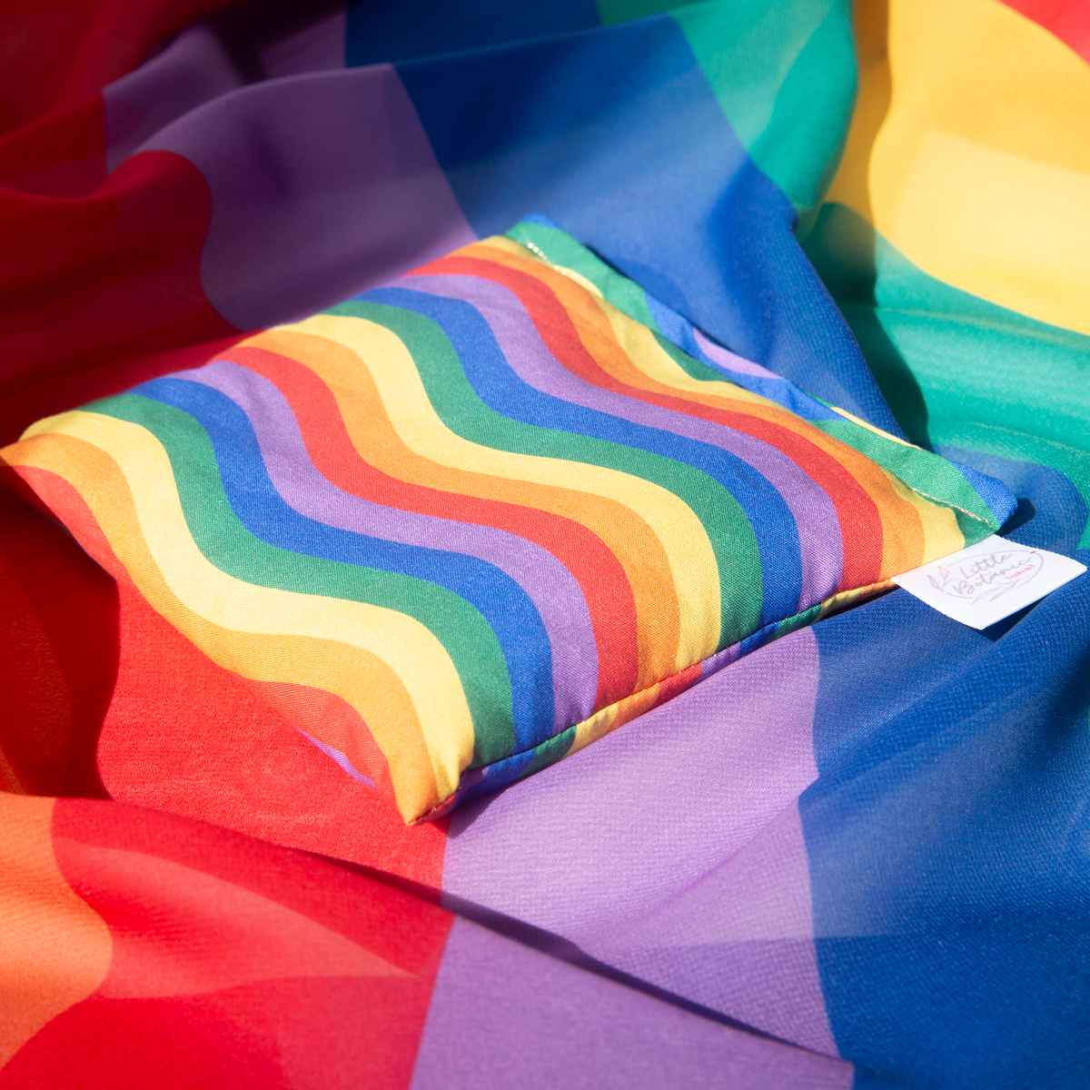Little Botanic | Playcycle speeldoek groot | Regenboog waves 95cm