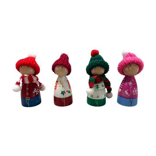 Pegdolls met muts | verschillende varianten | prijs per stuk