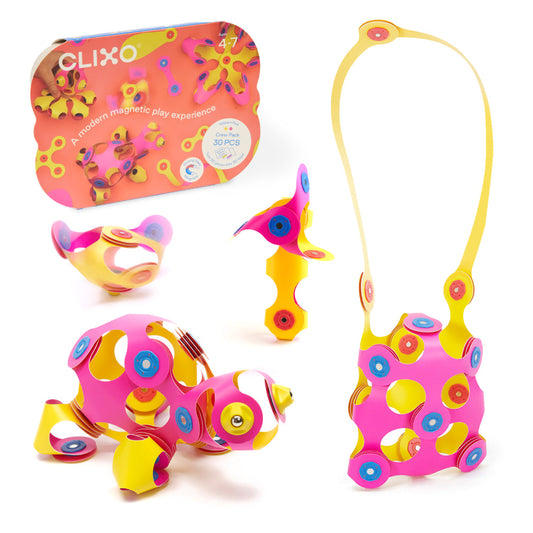 Clixo - Crew Pack - Roze/Geel - 30 stuks