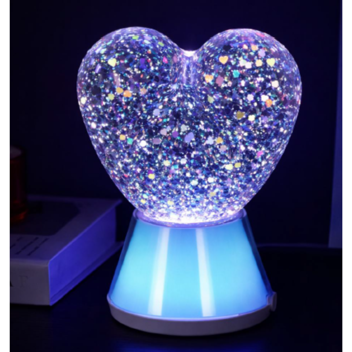 Little L | Magic Glow Heart – Sfeerlamp met glitters en wisselende kleuren