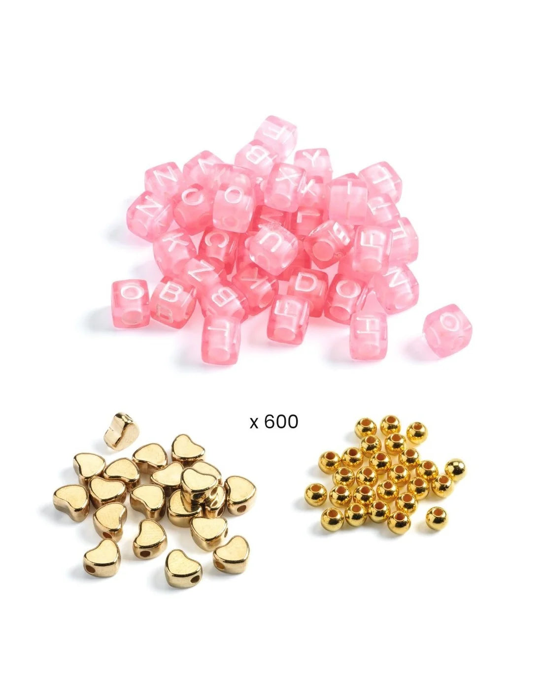 Djeco - Alfabet kralen - Goud