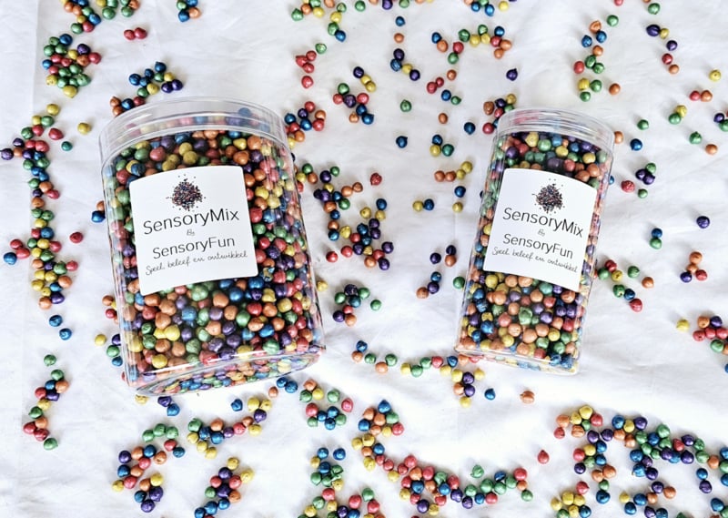 SensoryFun Rainbowmix kikkererwten 1000ml.