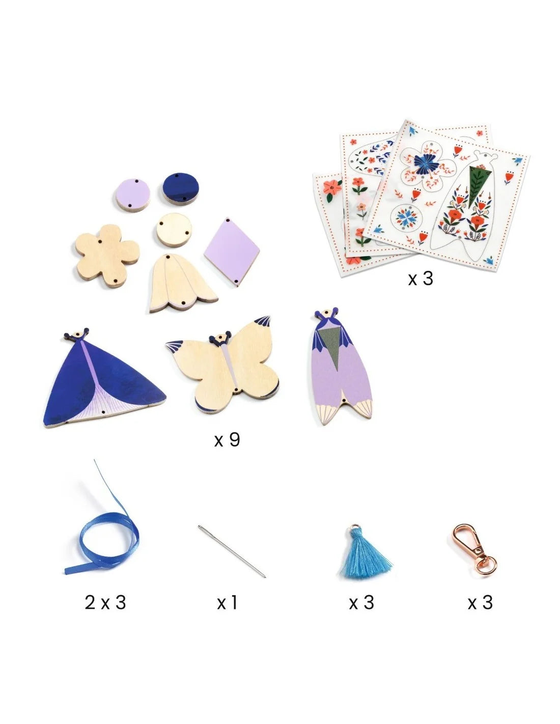 Djeco - DIY Sleutelhanger maken - Vlinders