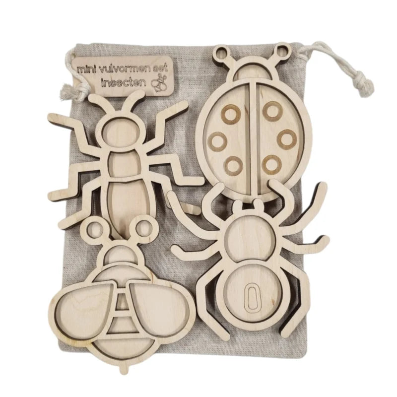 Kiddi mini vulvormen insecten 4st.