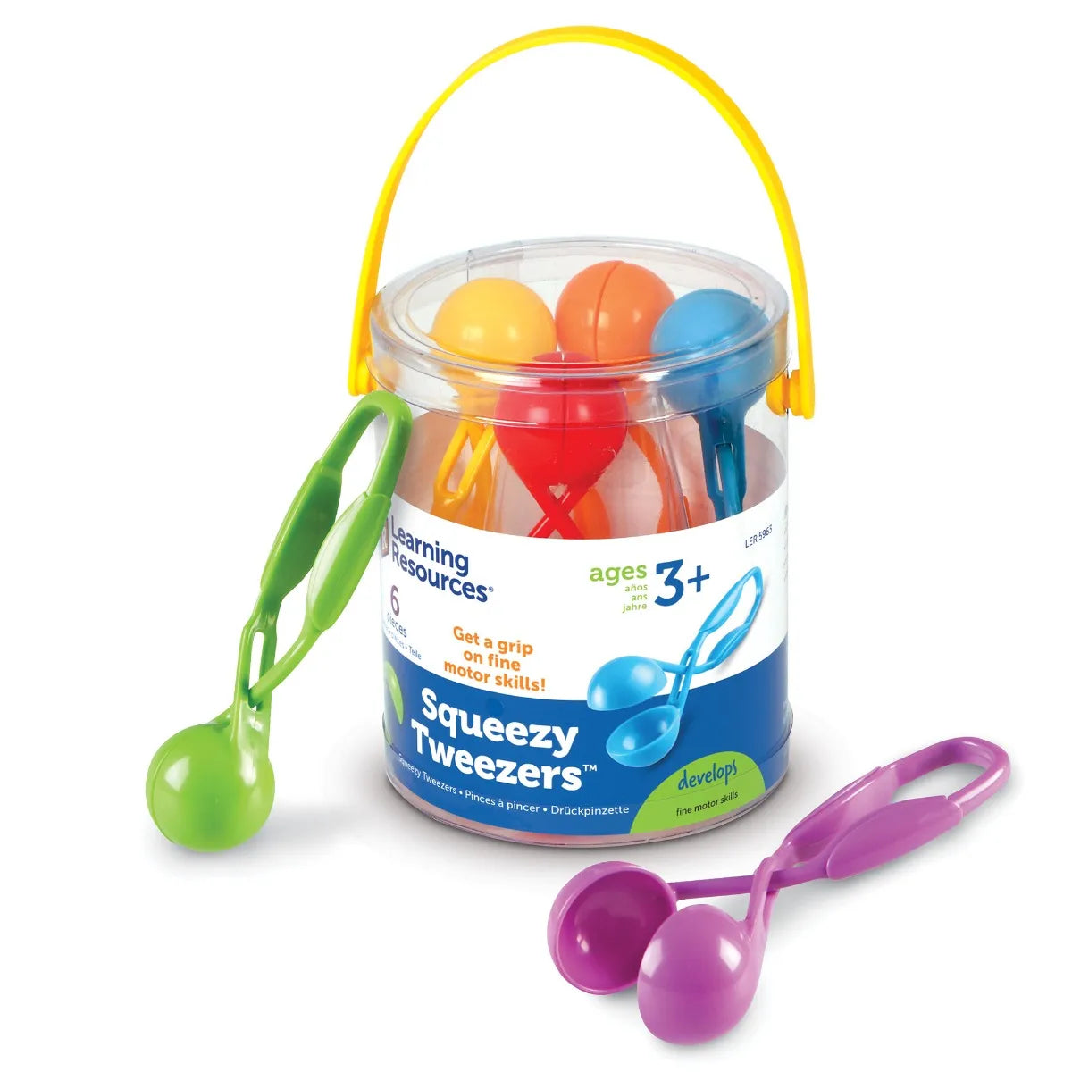 Learning Resources Squeezy Tweezer set 6st.