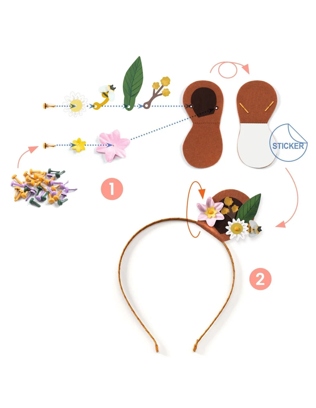 Djeco - DIY Diadeem maken - Bloemen