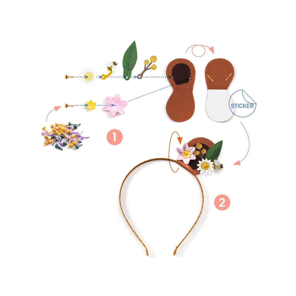 Djeco - DIY Diadeem maken - Bloemen