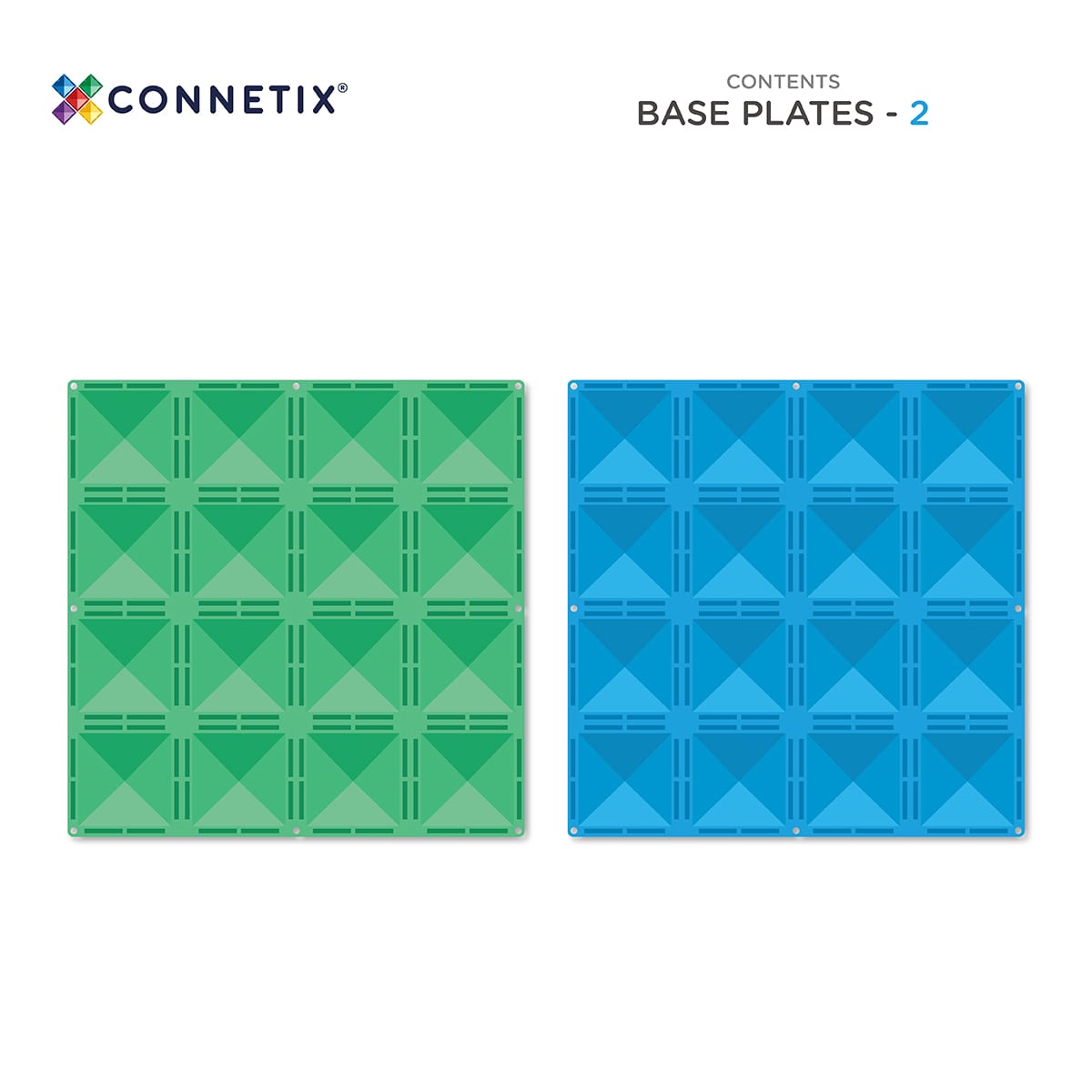 Connetix basisplaat | Groen & blauw