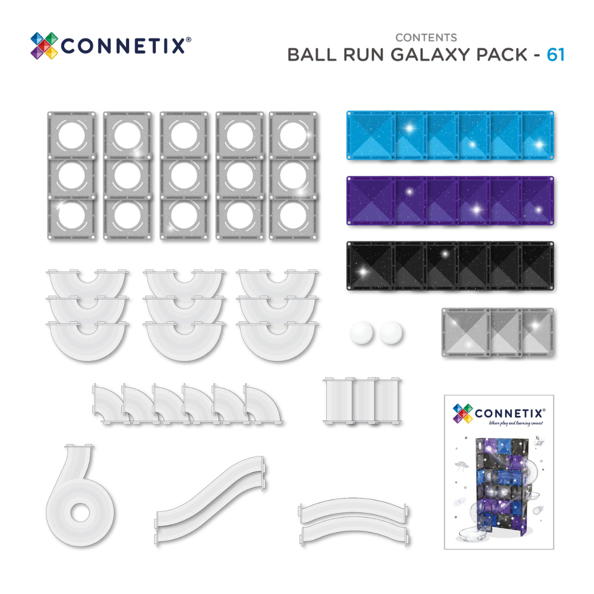 Connetix Ball Run Galaxy Pack 61st.