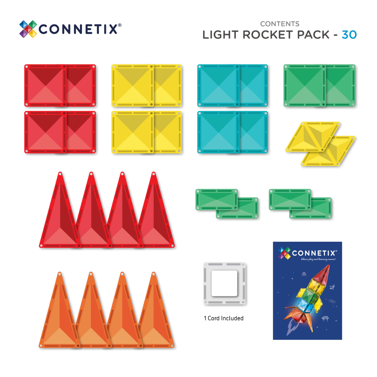 Connetix Light Rocket Pack 30st.