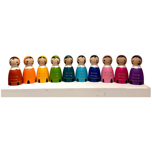 Atelier Nouk | Houten pegdoll Roetveeg Piet | verschillende kleuren