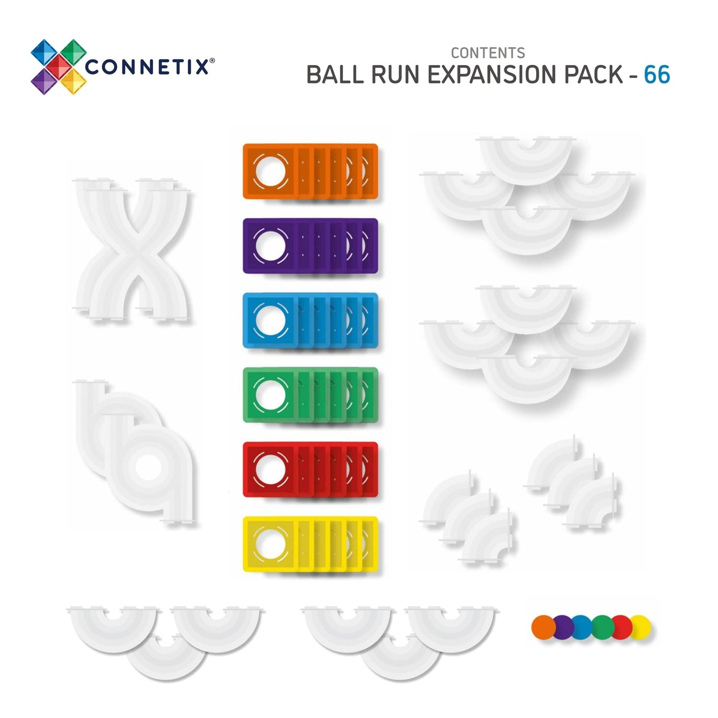 Connetix Rainbow Ball Run expansion pack 66st