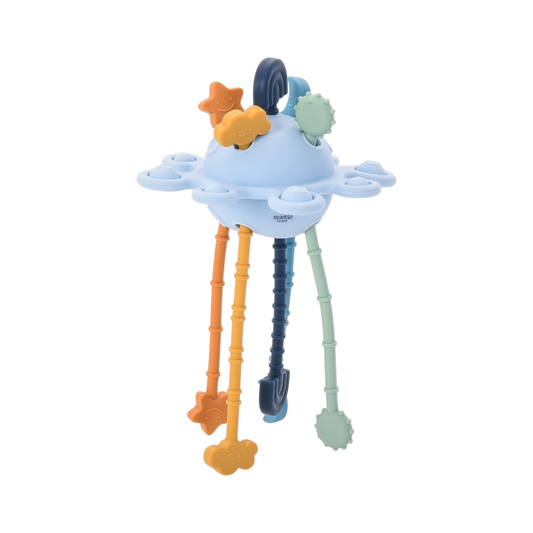 Tickit Silisoft Zip trekspeelgoed blauw | neutraal