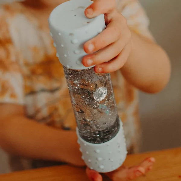 Jellystone DIY sensorisch kalmeerflesje Thema sneeuw