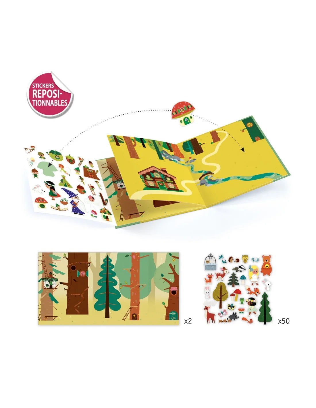 Djeco - Stickerverhalen - Les aventures en mer (kopie)