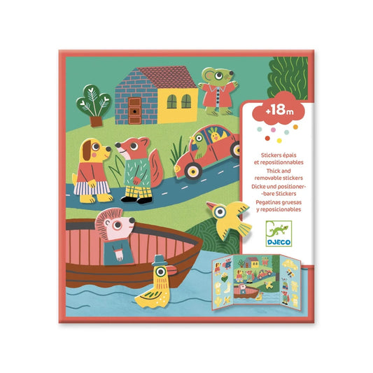 Djeco - Herbruikbare stickers - Les animaux
