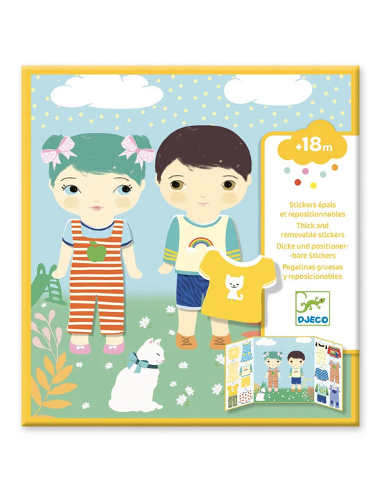 Djeco - Herbruikbare stickers - Les habits