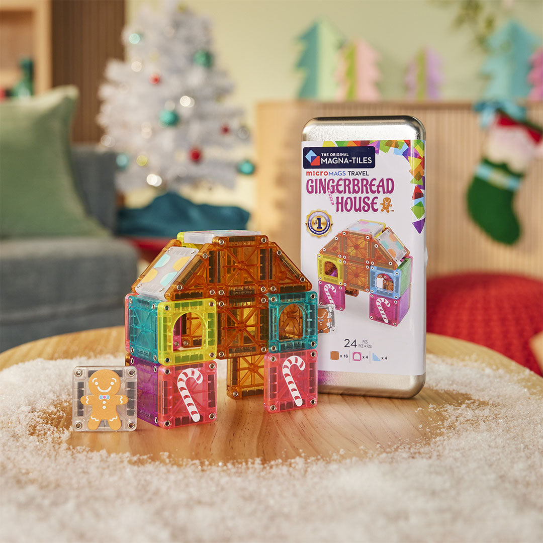 MAGNA-TILES® microMAGS Gingerbread House Travel Set 24 stuks