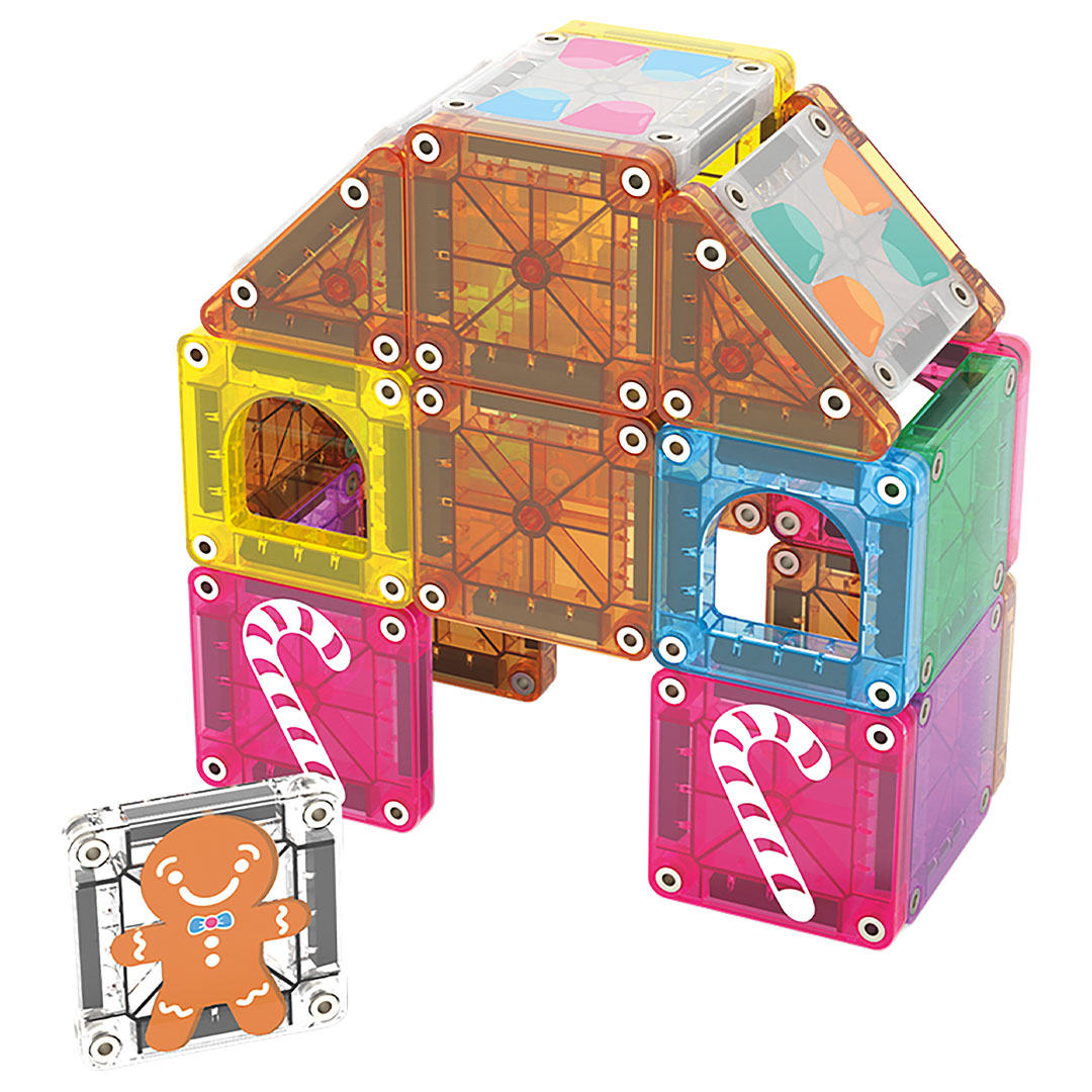 MAGNA-TILES® microMAGS Gingerbread House Travel Set 24 stuks