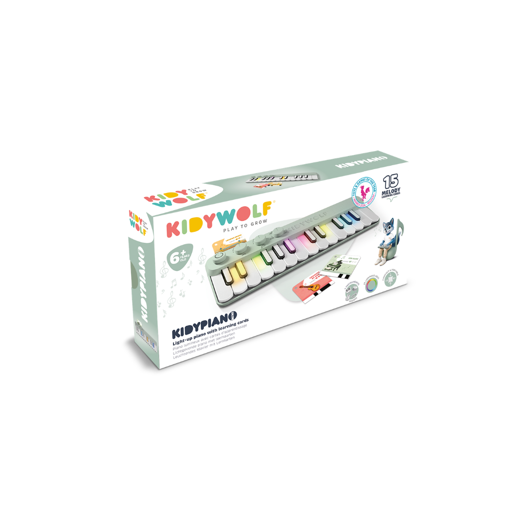 Kidywolf Kidypiano | Mini piano met verlichte toetsen | Groen