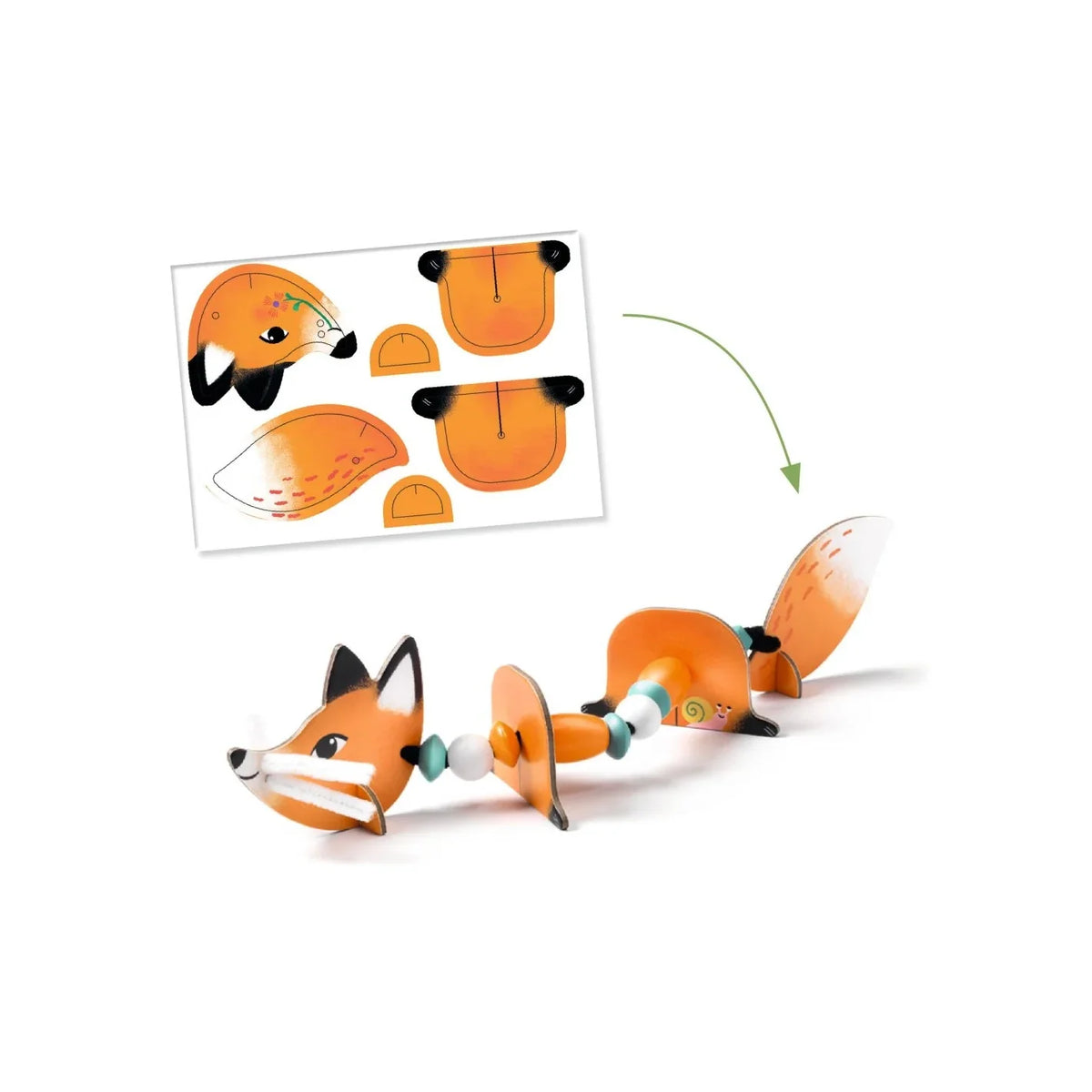 Djeco - Rijgen met chenilledraad - Schattige dieren