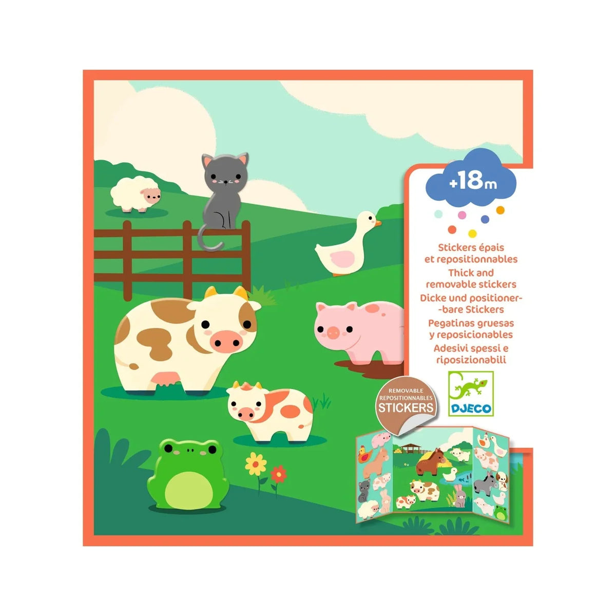 Djeco - Dikke stickers - Boerderijdieren