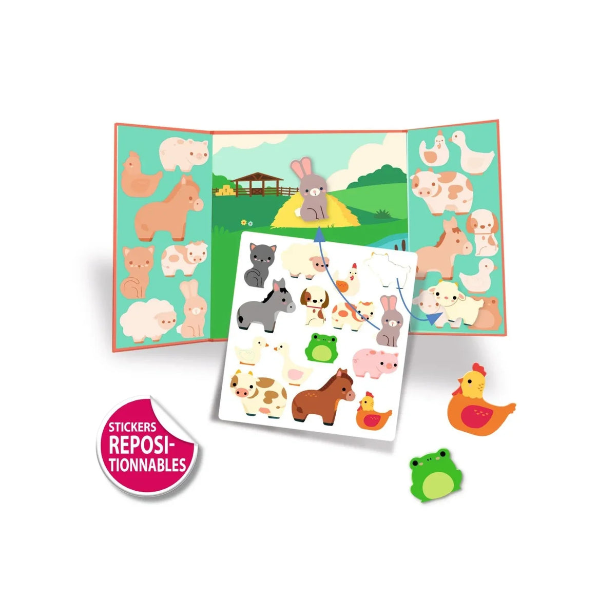 Djeco - Dikke stickers - Boerderijdieren