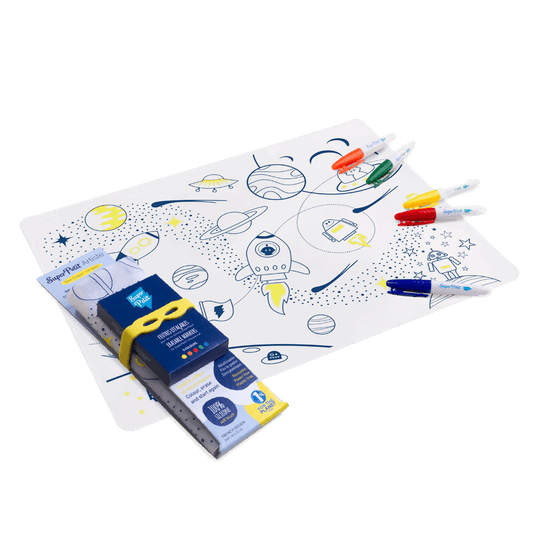 Super Petit |  placemat met 5 stiften | Space