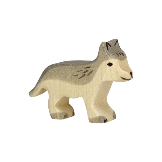 Holztiger houten speelfiguur wolf
